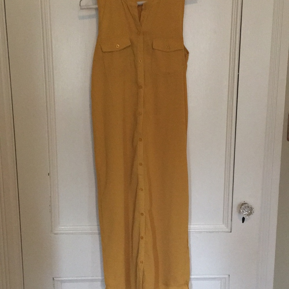 Yellow midi dress